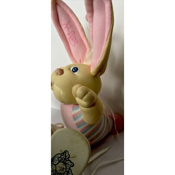 1986 Vtg. Xavier Roberts 16" Bunny‎ Bee Plush Soft Doll Pink/Blue *Tags & Shoes - Picture 2 of 5